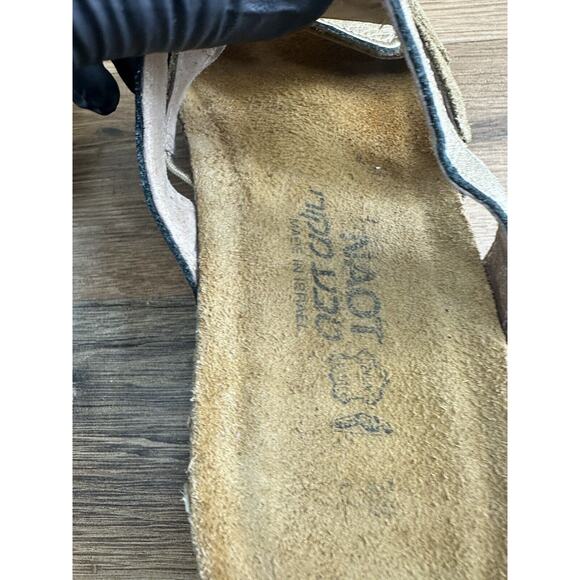 NAOT Bronze Leather Slide Comfort Sandals Size 38/ 7 - Picture 6 of 10